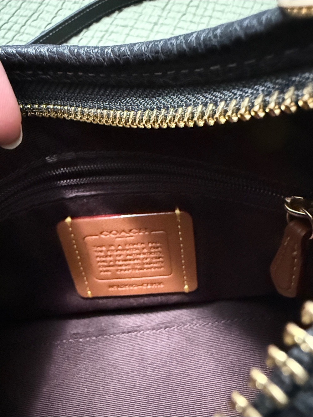 Coach Laurel Small Shoulder Bag in Black Pebbled Leather - Picture 5 of 7